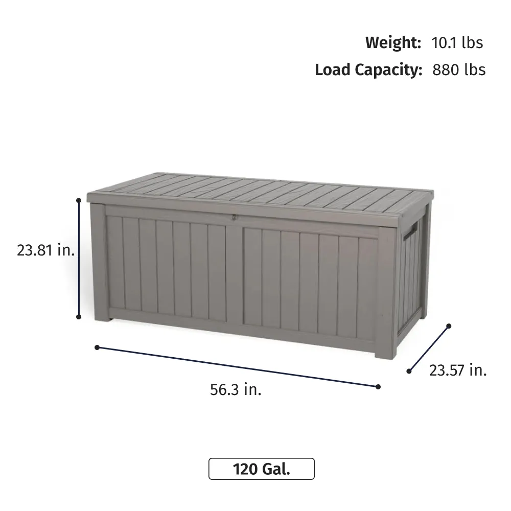 120 Gallon Waterproof Deck Box