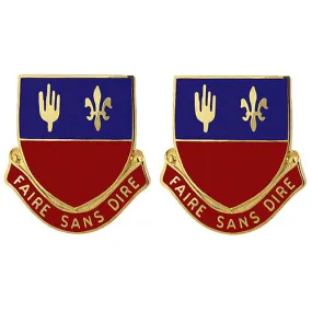 161st Field Artillery Regiment Unit Crest (Faire Sans Dire) - Sold in Pairs