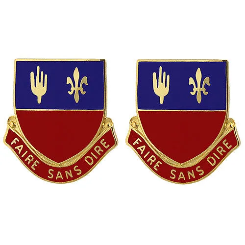 161st Field Artillery Regiment Unit Crest (Faire Sans Dire) - Sold in Pairs