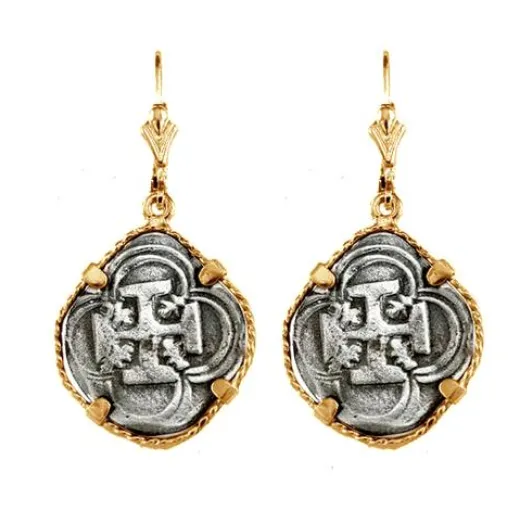 3/4" REPLICA ATOCHA EARRINGS ON LEVERBACKS - ITEM #30768DA