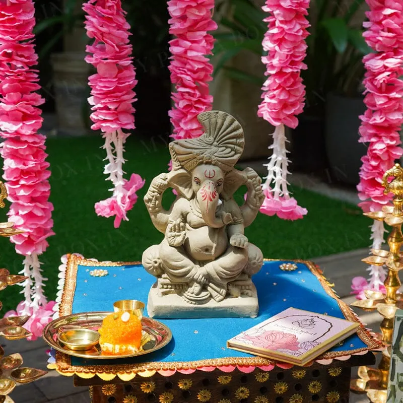 8INCH Bhuvanpati Eco-Friendly Ganpati | Plant-A-Ganesha