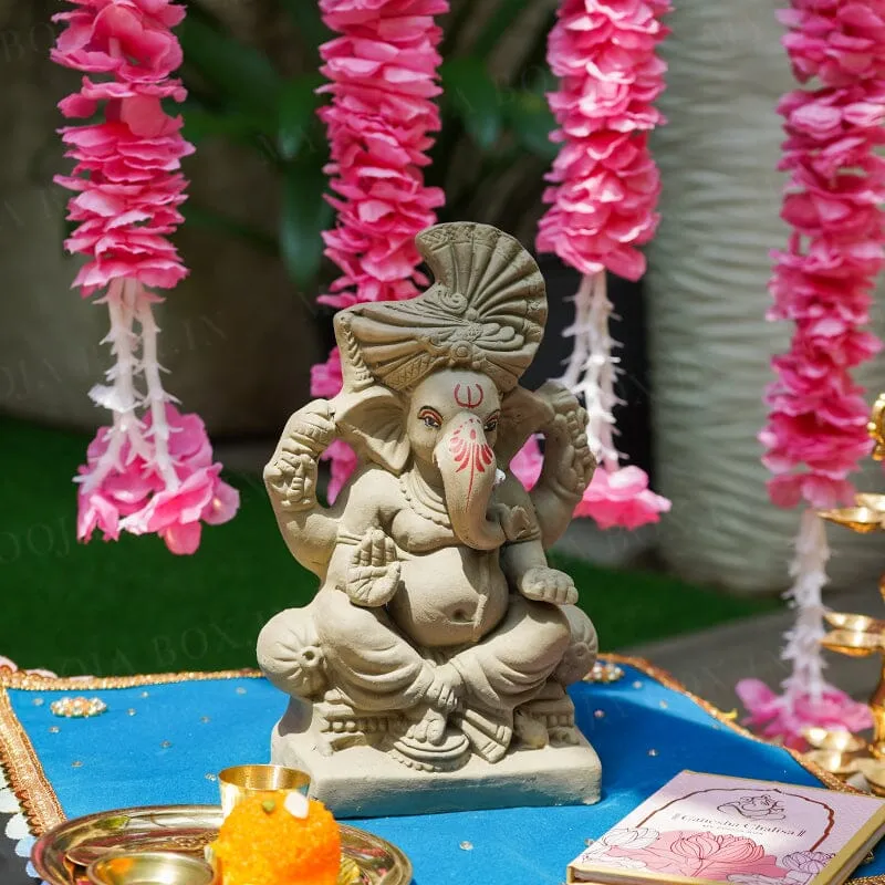 8INCH Bhuvanpati Eco-Friendly Ganpati | Plant-A-Ganesha