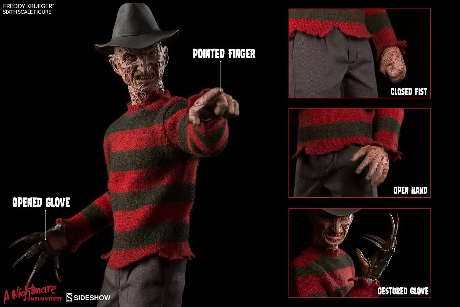 A Nightmare on Elm Street Freddy Krueger 12 Inch 1/6 Scale Collectible Figure 100359