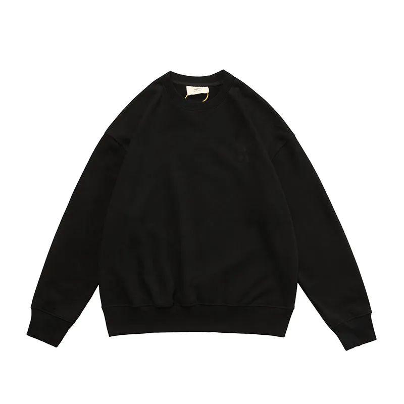 AMI Paris Ami de Coeur logo Crewneck - Black