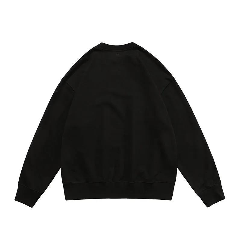 AMI Paris Ami de Coeur logo Crewneck - Black