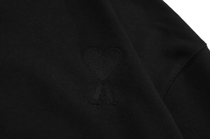 AMI Paris Ami de Coeur logo Crewneck - Black