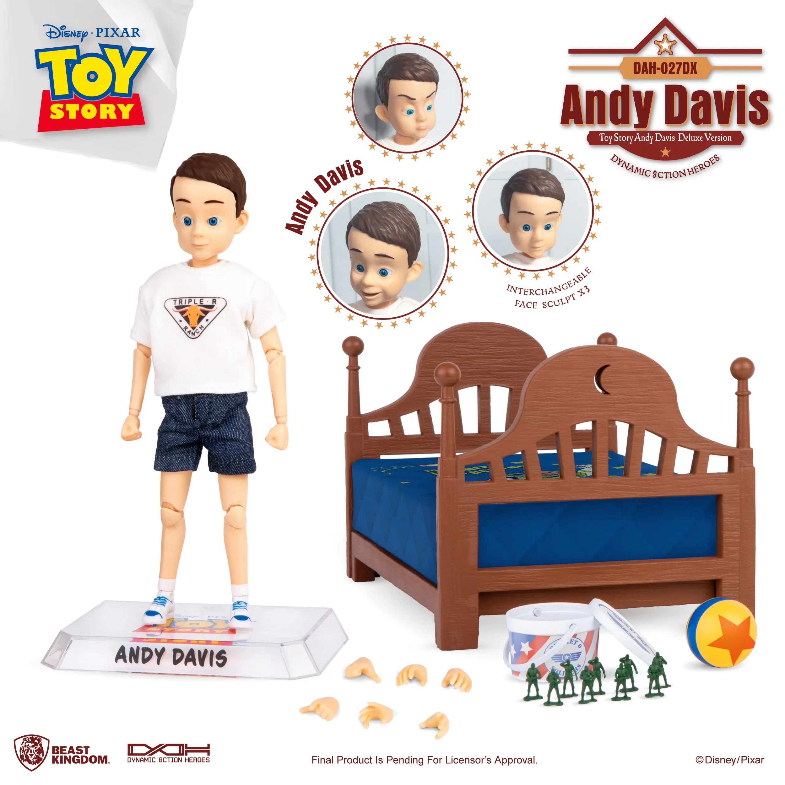 Beast Kingdom DAH-027DX Disney Pixar TOY STORY Andy Davis 1:9 Scale Dynamic 8ction Heroes Action Figure