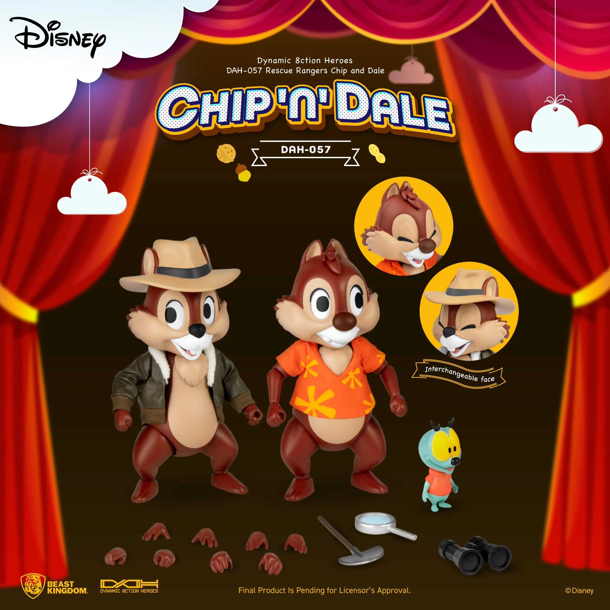 Beast Kingdom DAH-057 Disney Rescue Rangers Chip and Dale 1:9 Scale Dynamic 8ction Heroes Action Figure