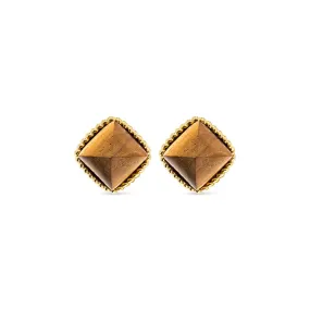 Blandine Clip Earrings - Teak