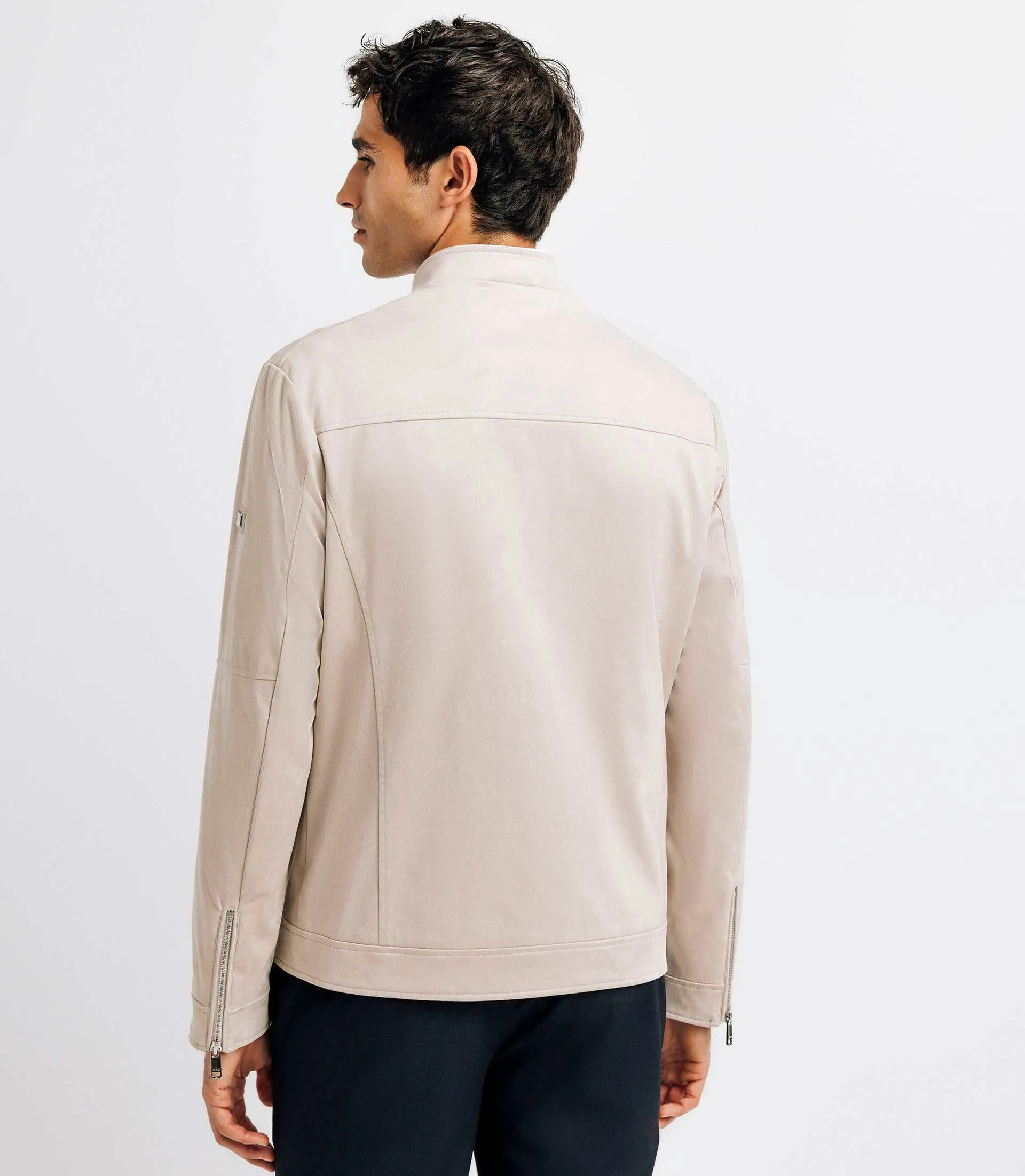 Blouson col montant écru