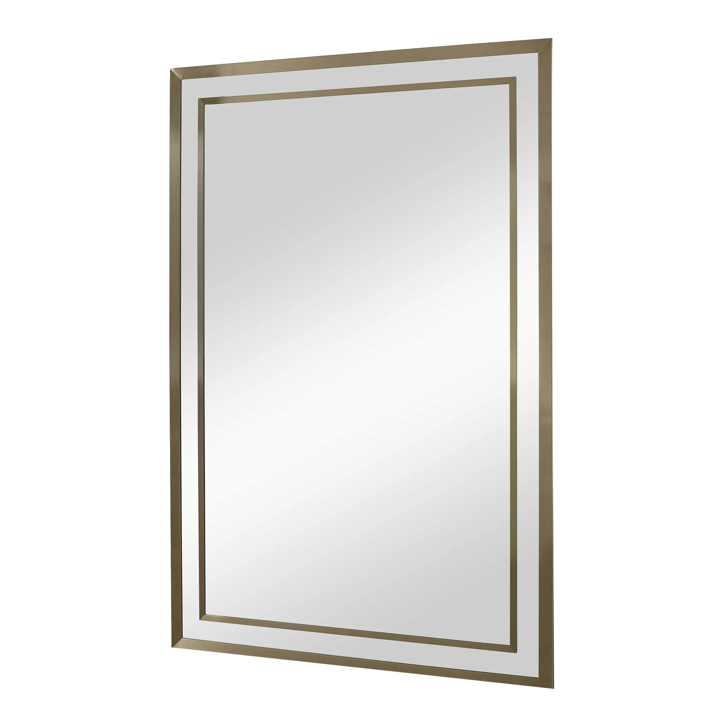 Border Wall Mirror Brass