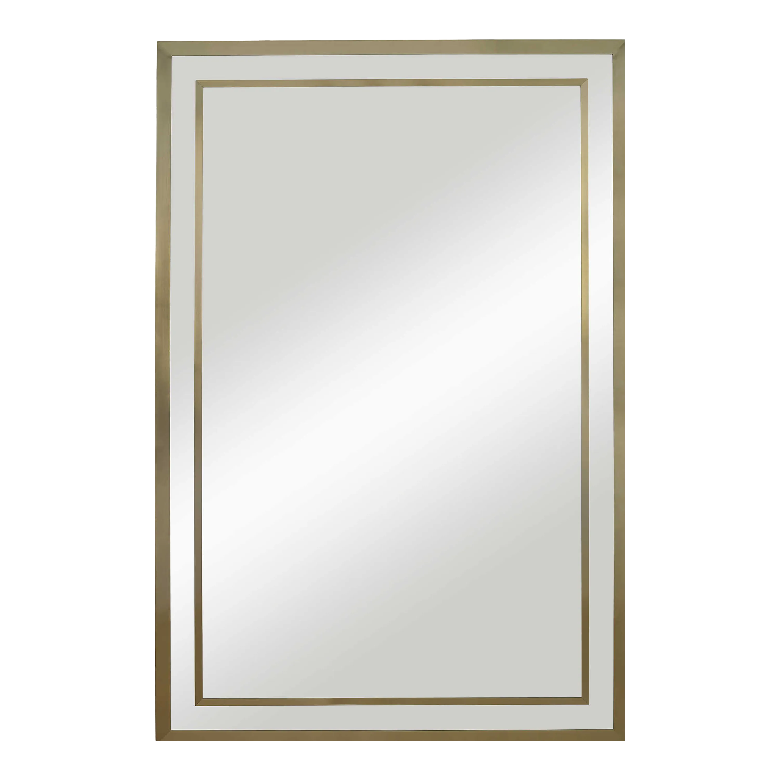 Border Wall Mirror Brass