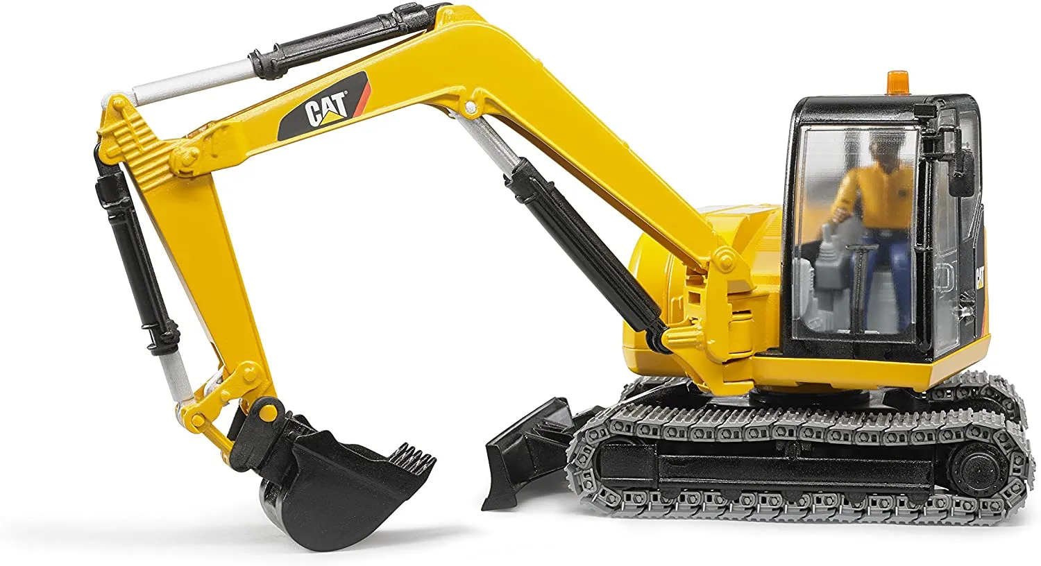 Bruder 02467 Cat Mini Excavator with a Worker 16.1 x 6.4 x 7.1 inch