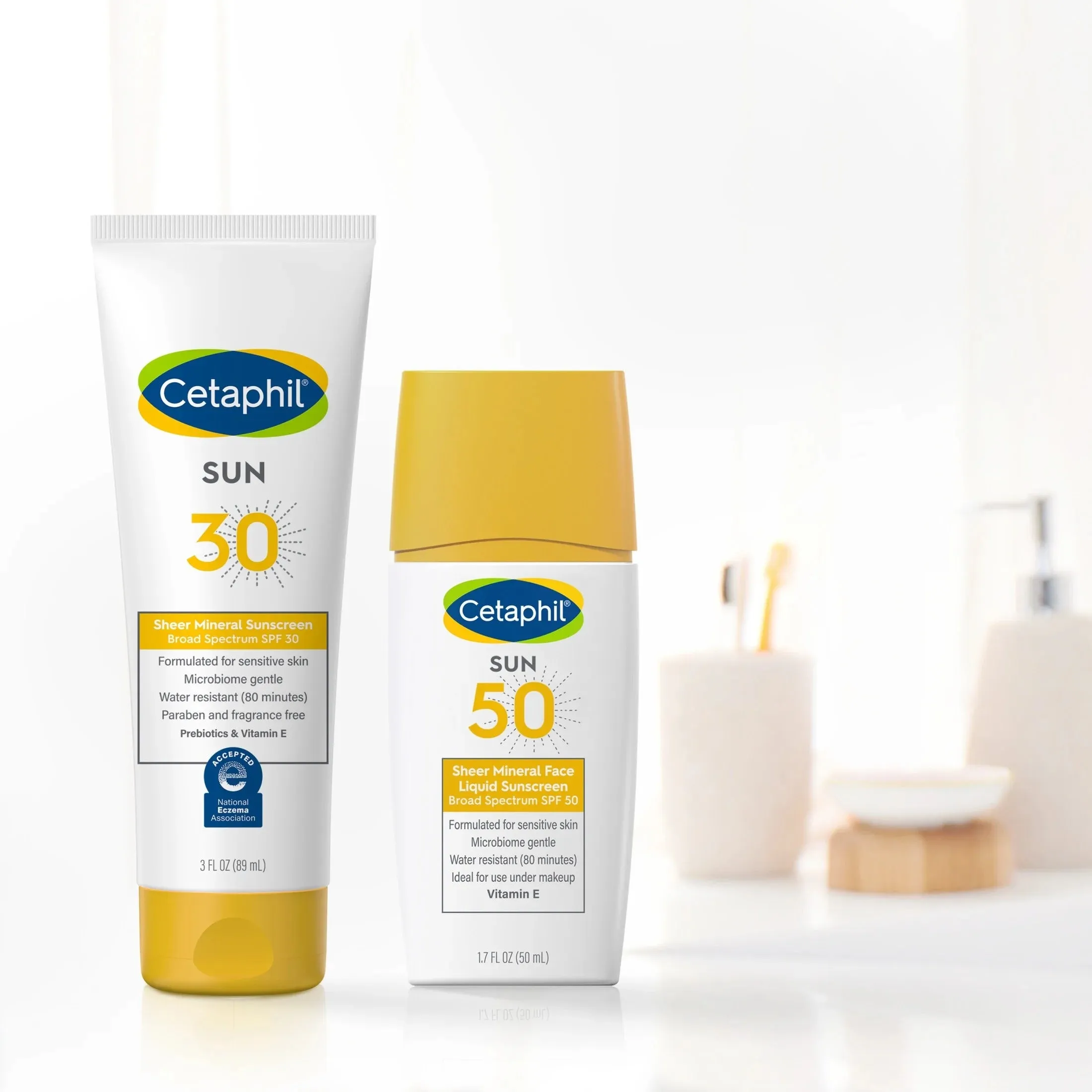 Cetaphil Sheer Mineral for Face & Body Sunscreen Lotion SPF30  & Sunscreen Stick SPF50