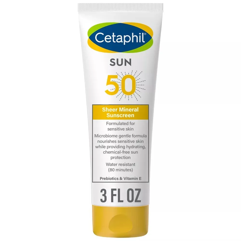 Cetaphil Sheer Mineral for Face & Body Sunscreen Lotion SPF30  & Sunscreen Stick SPF50