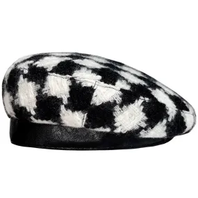 Checker Beret Hat