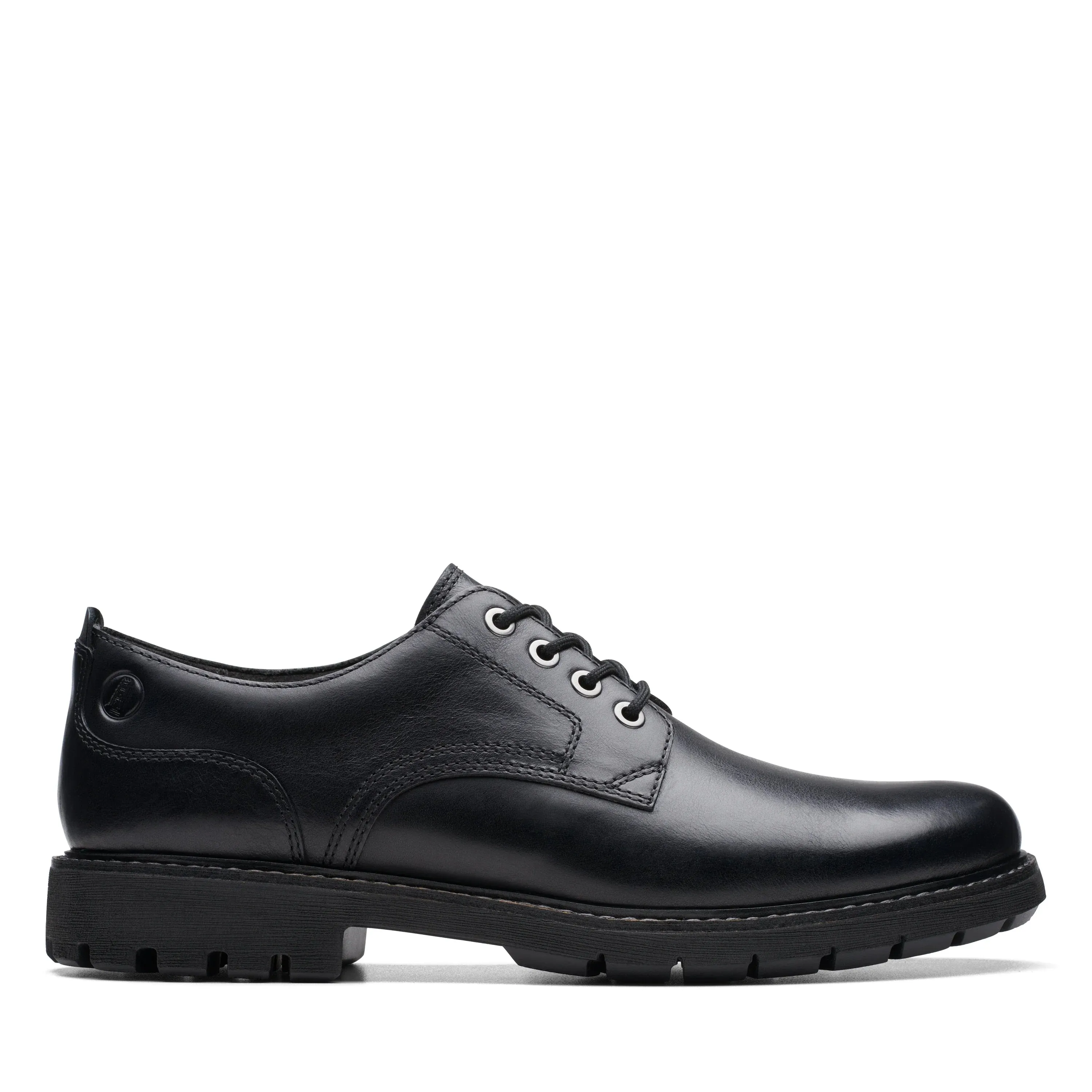 CLARKS | ZAPATOS CASUAL HOMBRE | BATCOMBE TIE BLACK LEATHER | NEGRO