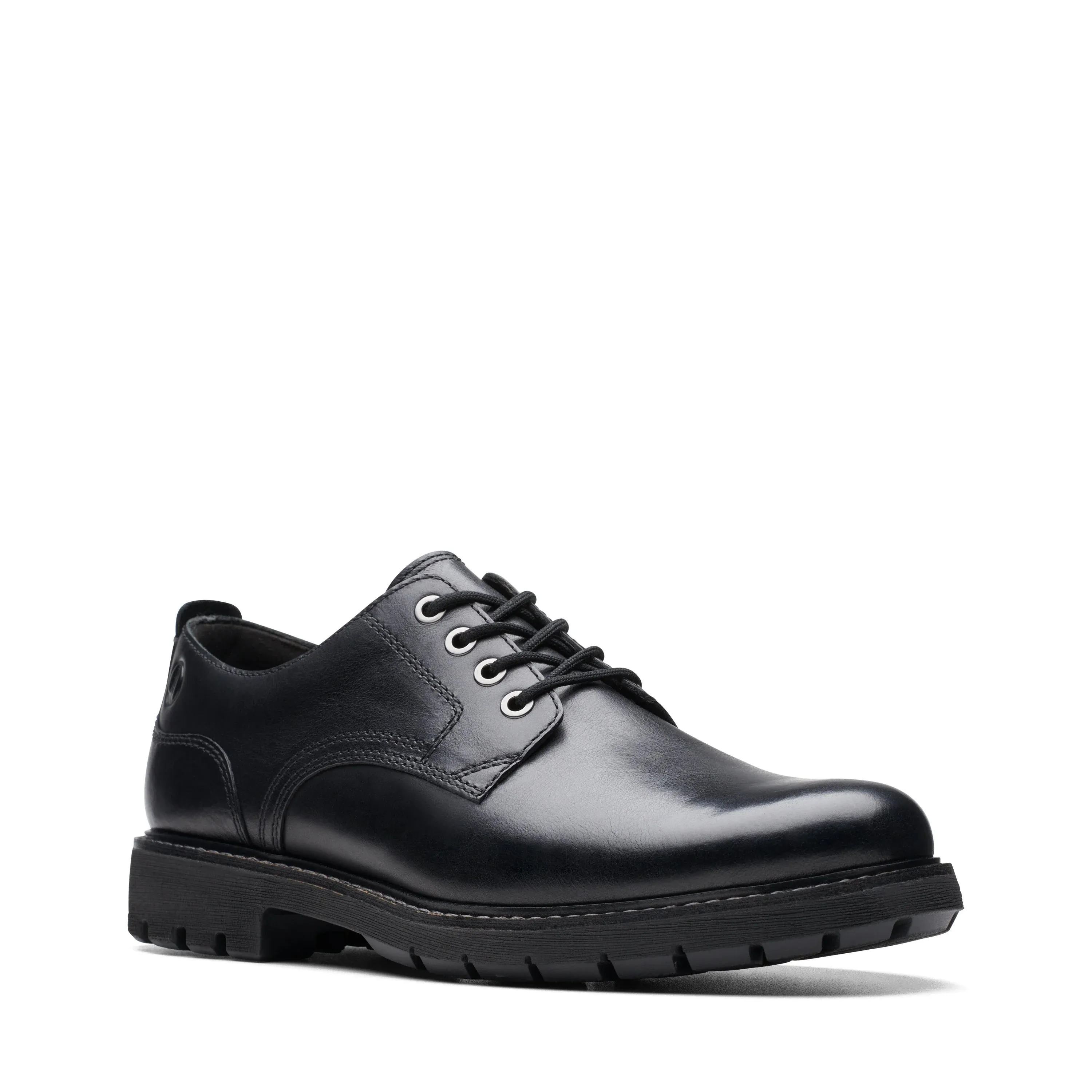 CLARKS | ZAPATOS CASUAL HOMBRE | BATCOMBE TIE BLACK LEATHER | NEGRO