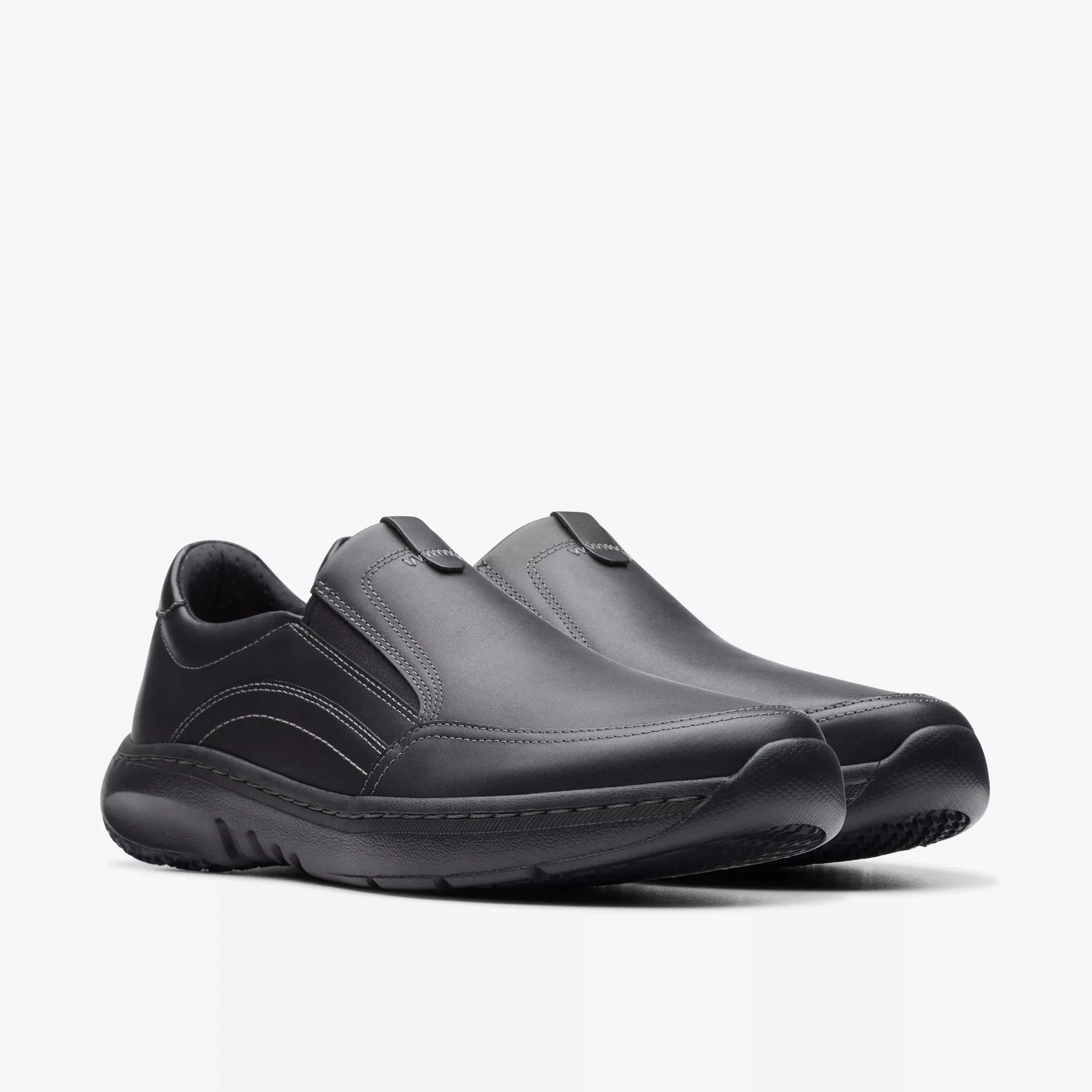 CLARKS | ZAPATOS CASUAL HOMBRE | CLARKS PRO STEP BLACK LEATHER | NEGRO