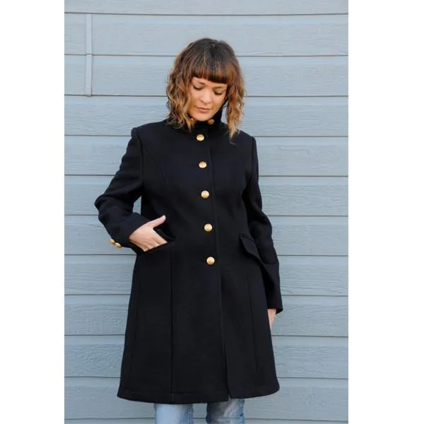 Dalmard Marine - Brighton - Manteau long de laine pour femme