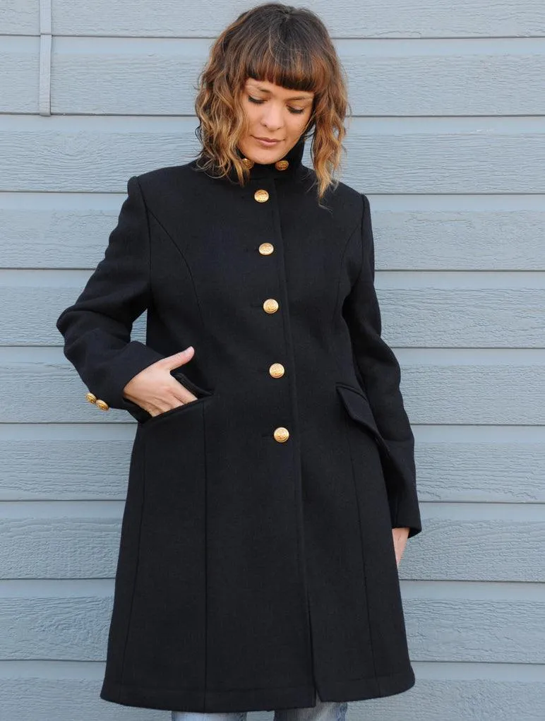 Dalmard Marine - Brighton - Manteau long de laine pour femme