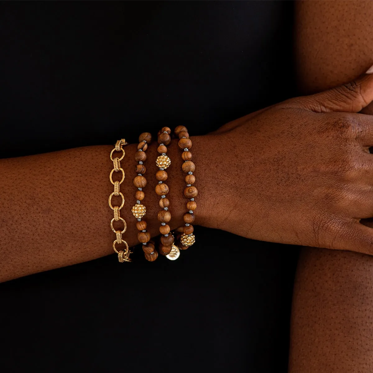 Earth Goddess Beads Bracelet - Teak