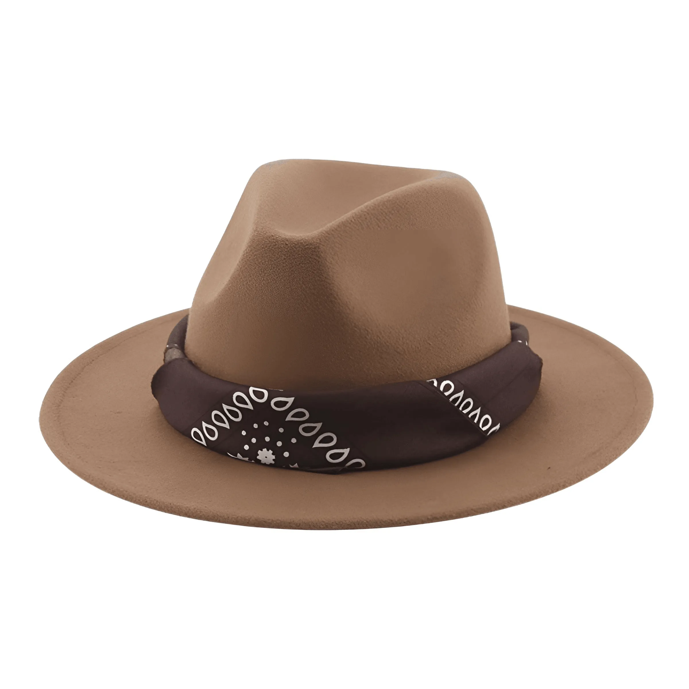 Fedora Hat With Decorative Bandana