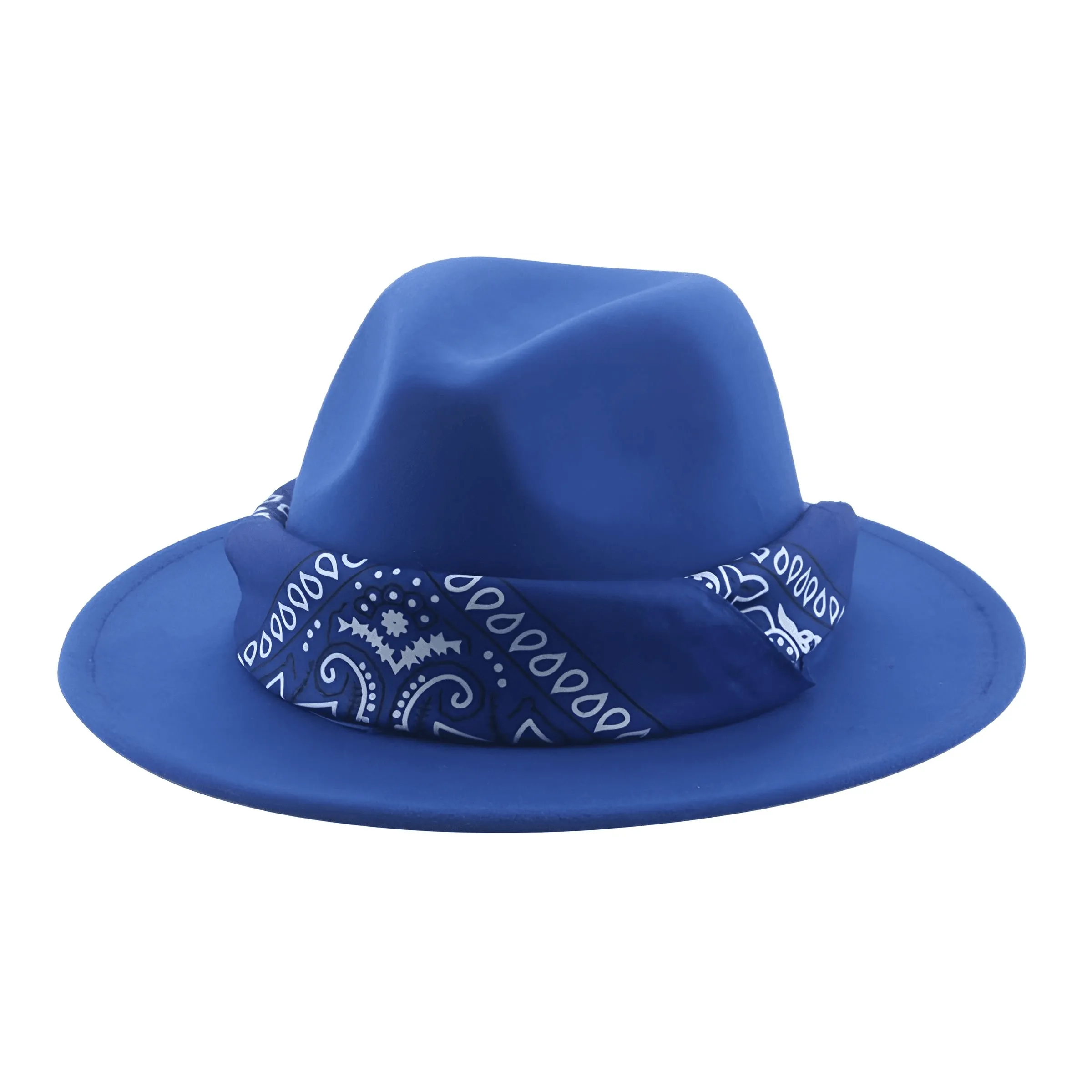 Fedora Hat With Decorative Bandana