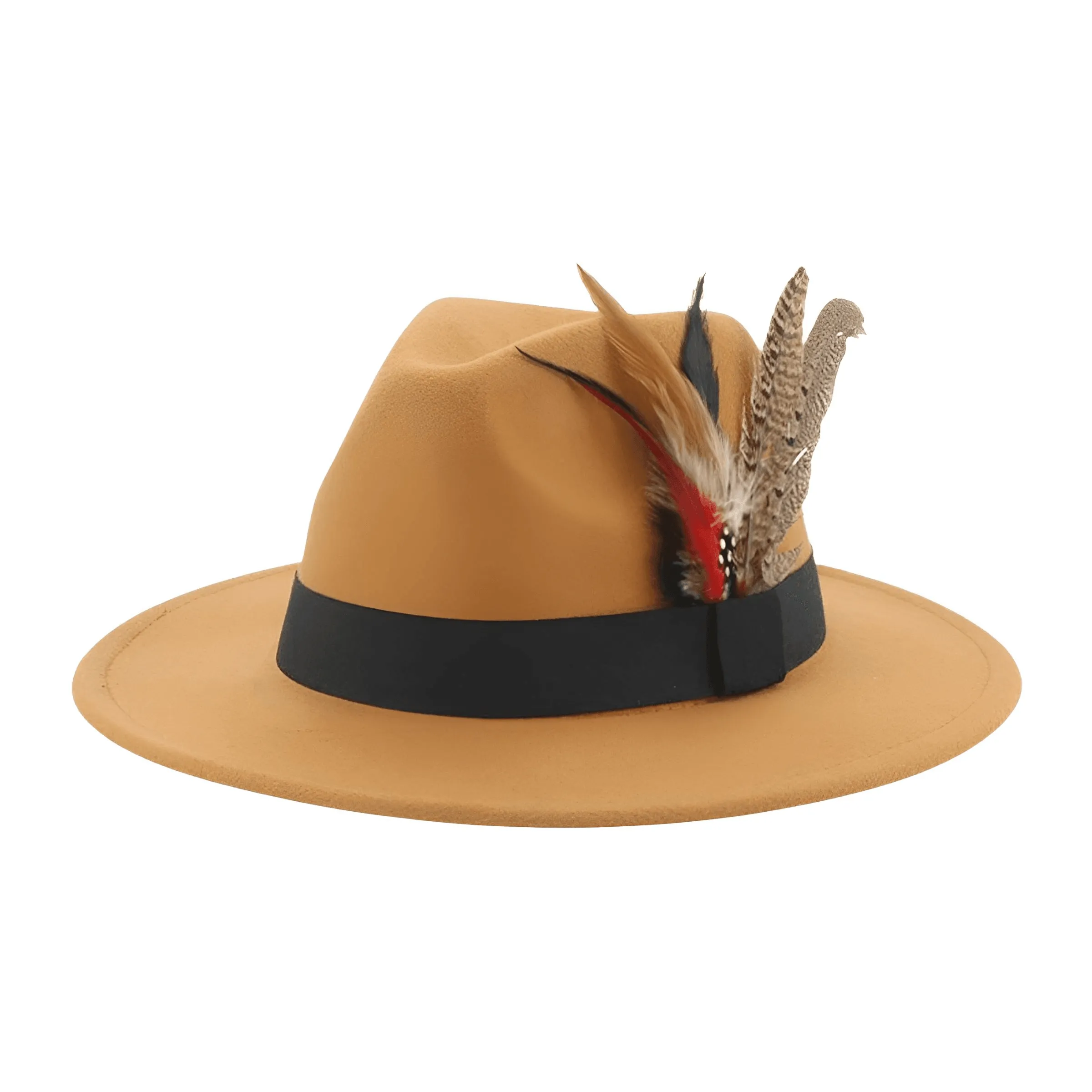 Fedora With Feather Band Detailing For Men & Women