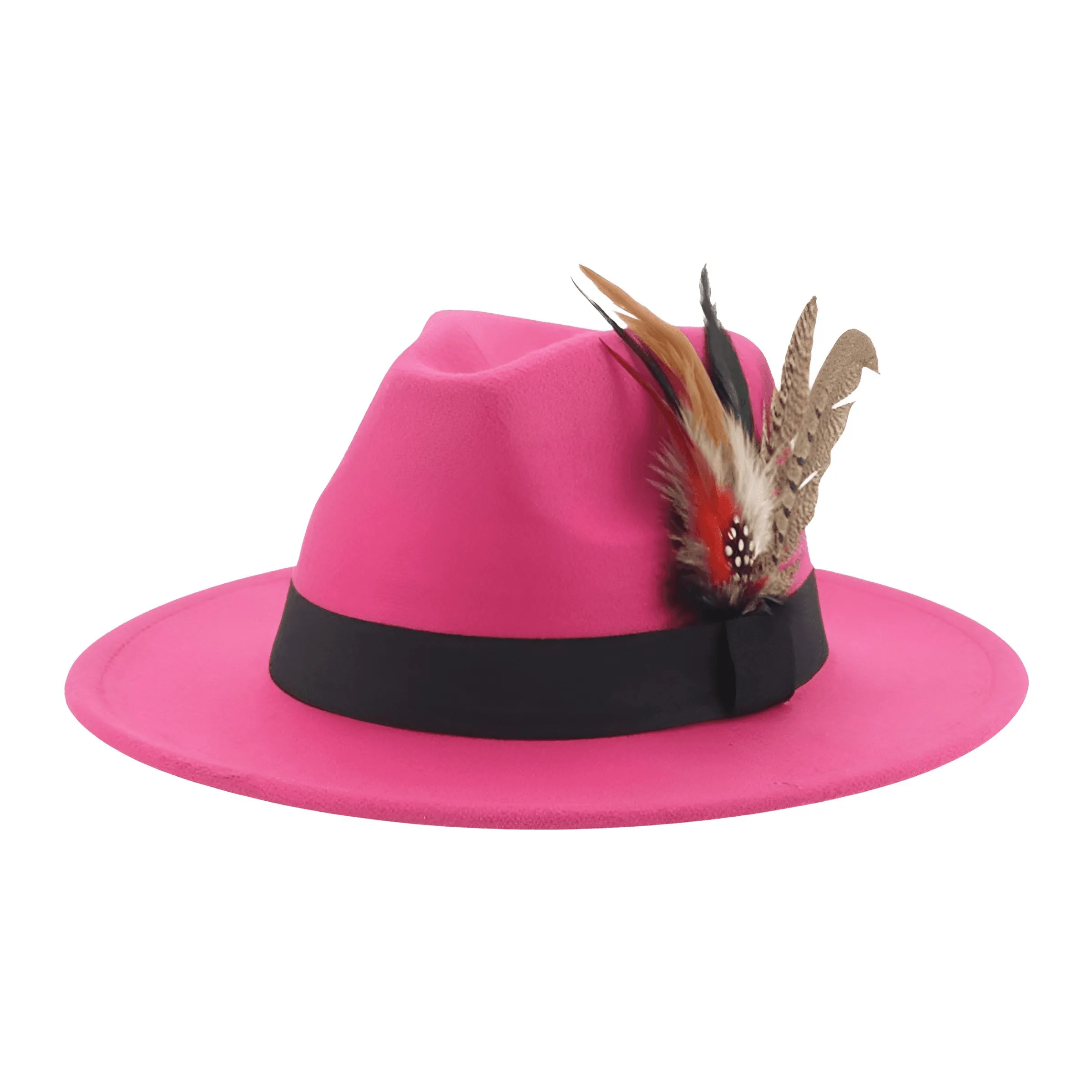 Fedora With Feather Band Detailing For Men & Women