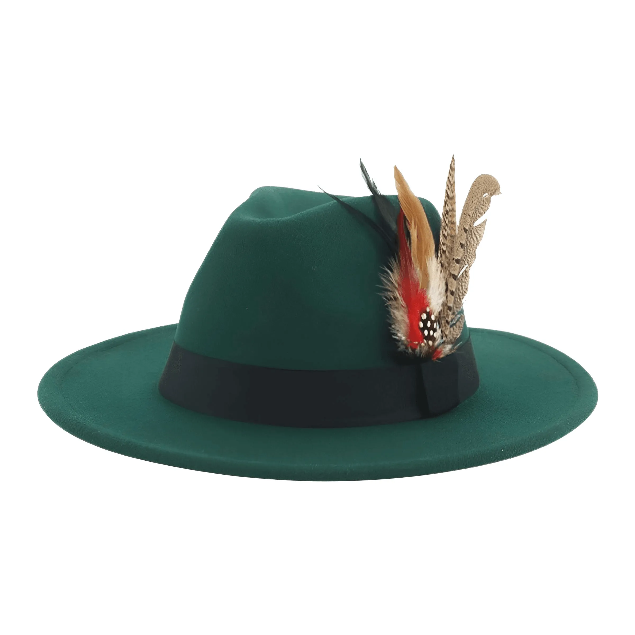 Fedora With Feather Band Detailing For Men & Women