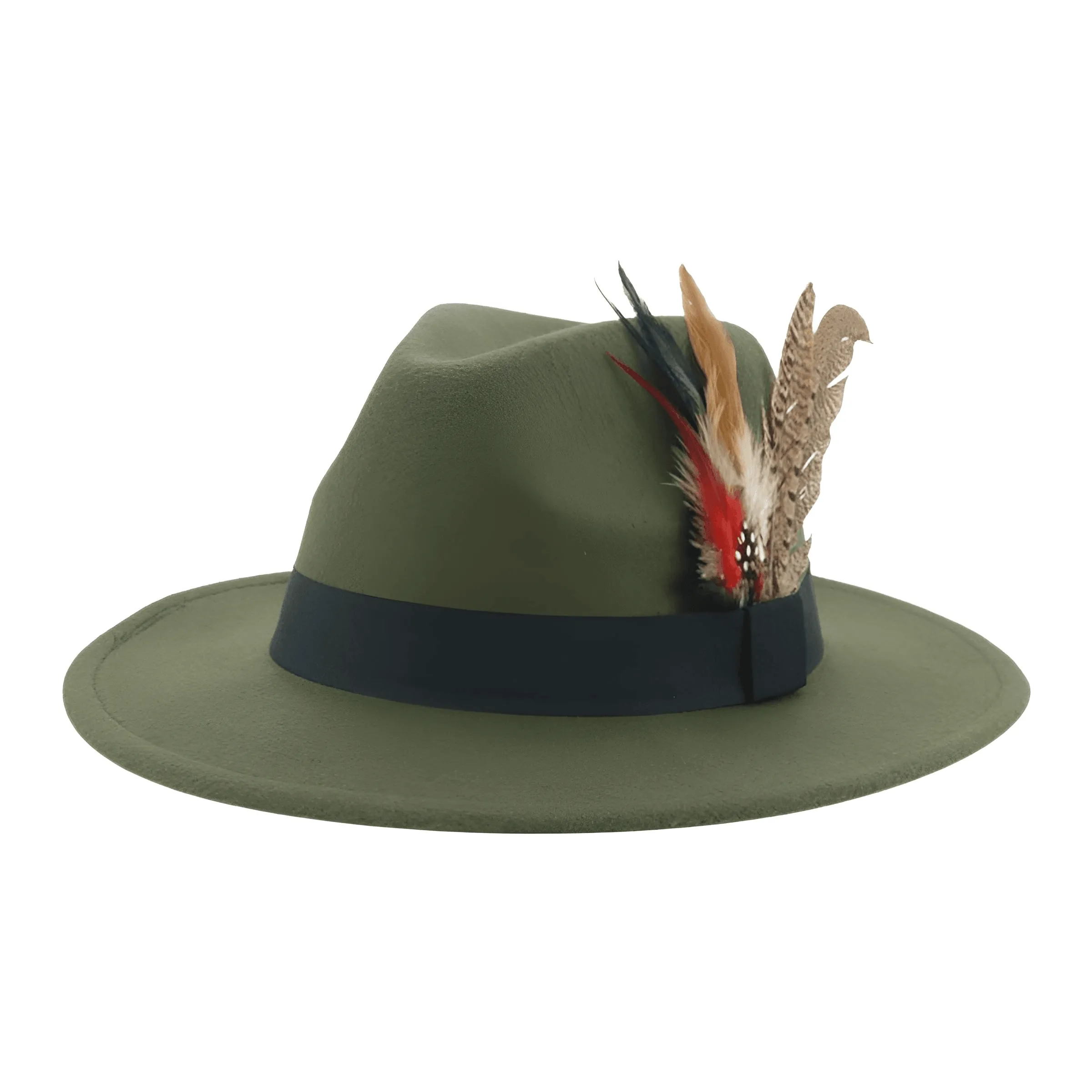 Fedora With Feather Band Detailing For Men & Women