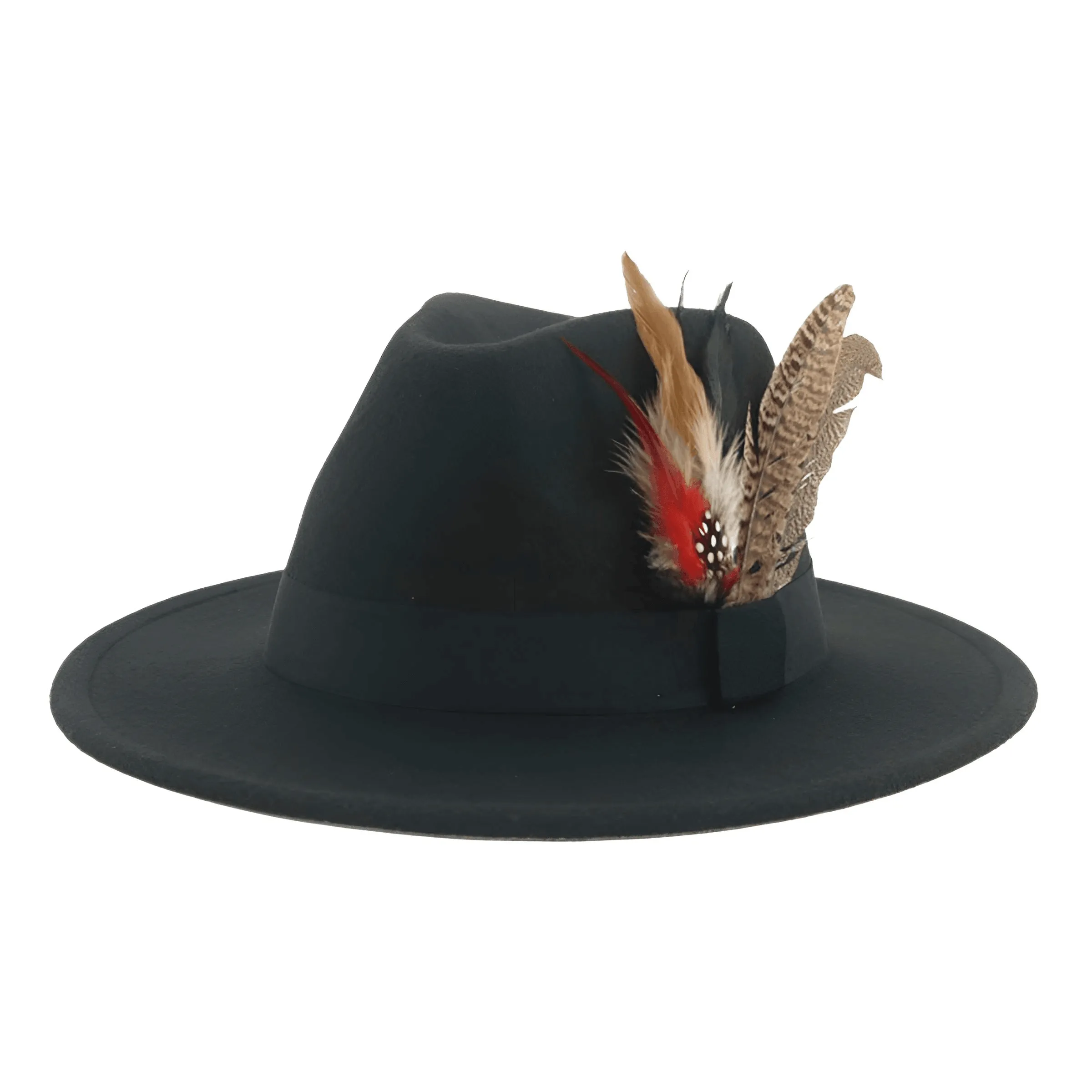 Fedora With Feather Band Detailing For Men & Women