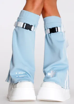 Game Over Pastel Blue Leg Warmer