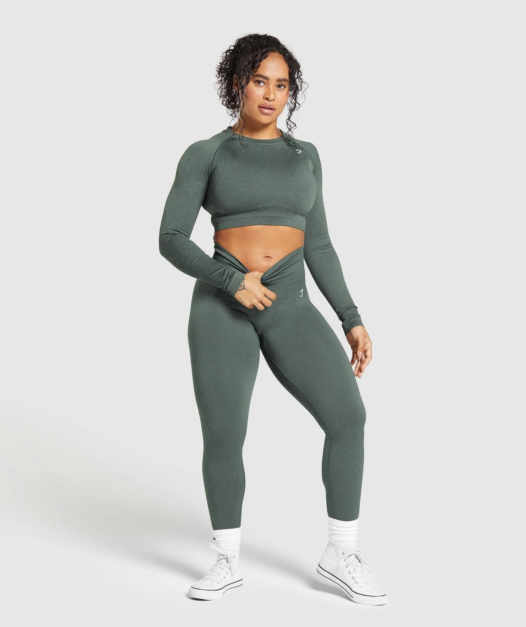 Gymshark Adapt Fleck Seamless Leggings - Slate Teal/Cargo Teal