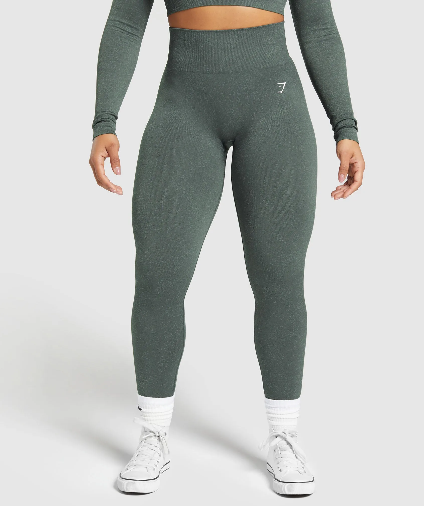 Gymshark Adapt Fleck Seamless Leggings - Slate Teal/Cargo Teal