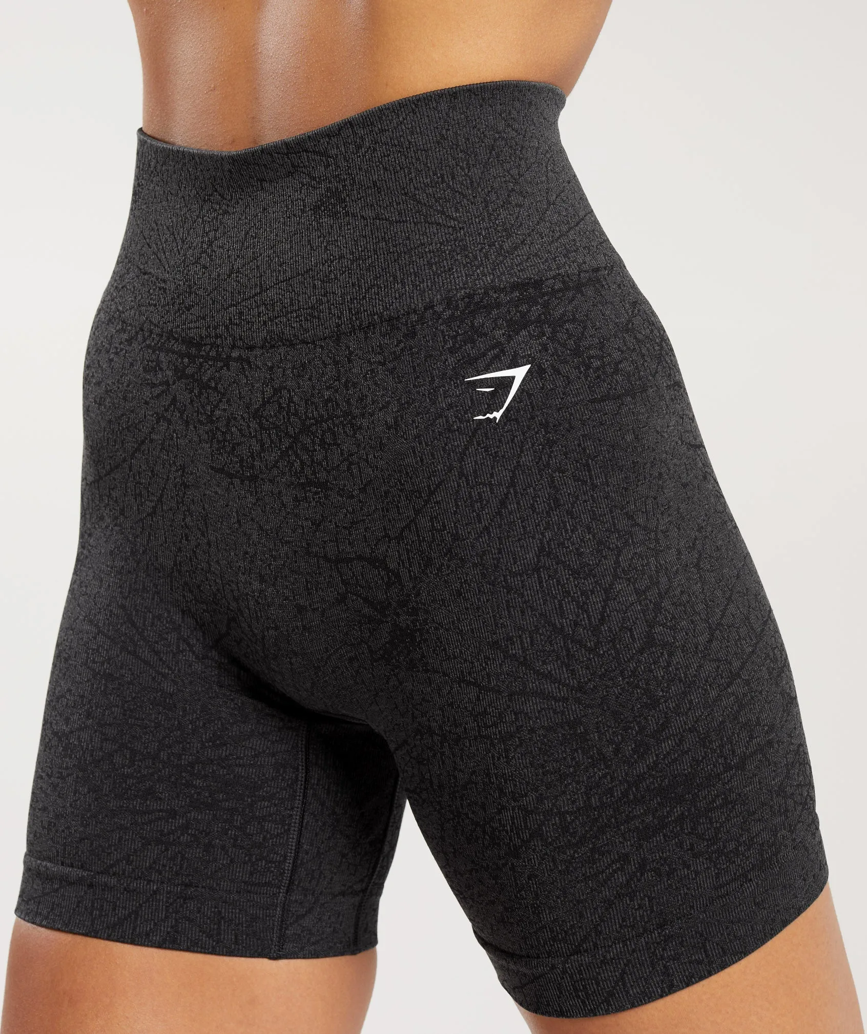 Gymshark Adapt Pattern Seamless Shorts - Black/Graphite Grey