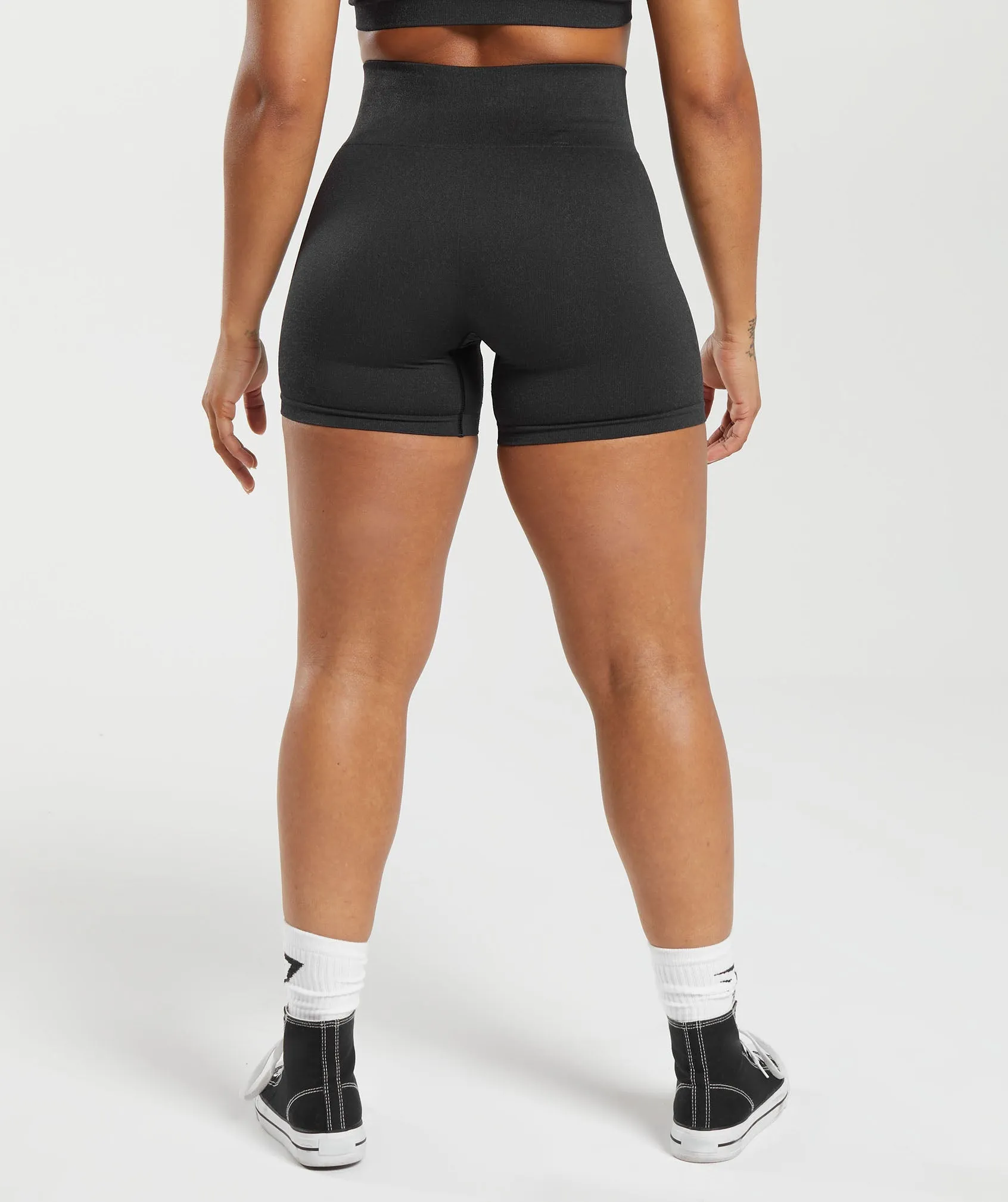 Gymshark Adapt Seamless Fleck Shorts - Black/Smokey Grey