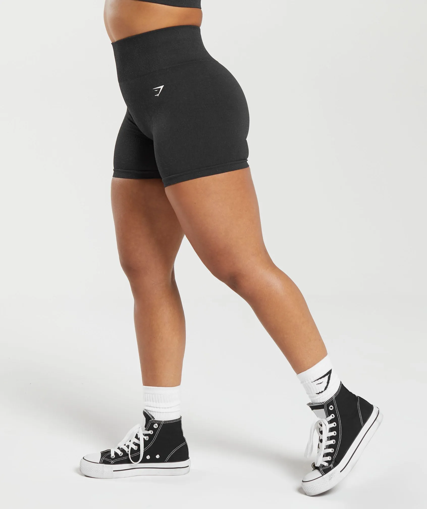 Gymshark Adapt Seamless Fleck Shorts - Black/Smokey Grey