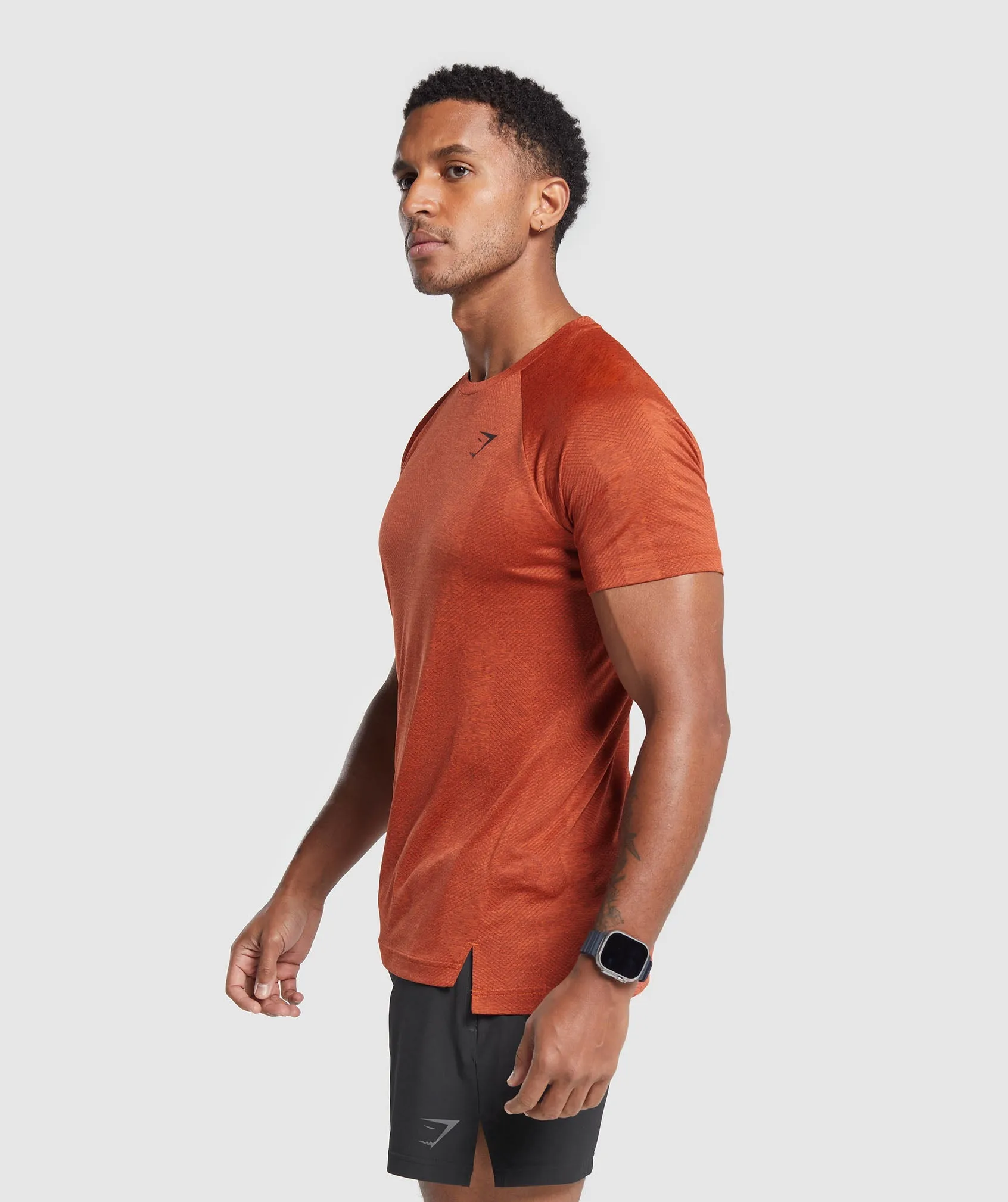 Gymshark Apex T-Shirt - Rust Orange/Rust Brown