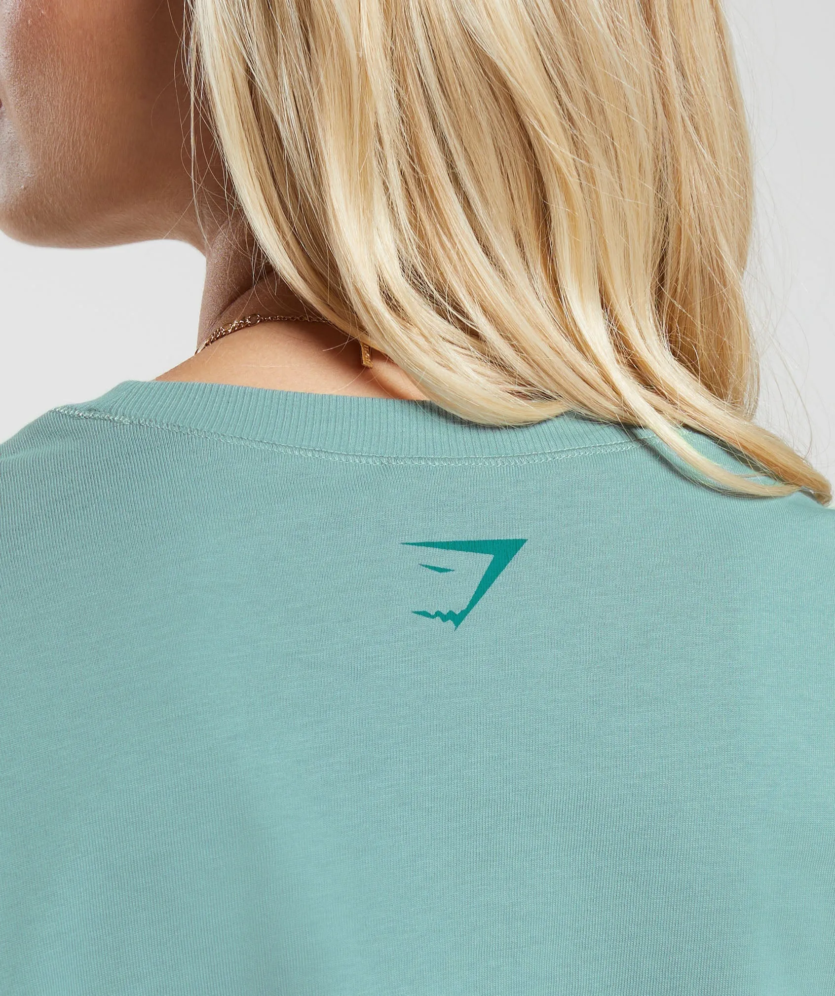 Gymshark Cherub Graphic Long Sleeve Top - Duck Egg Blue