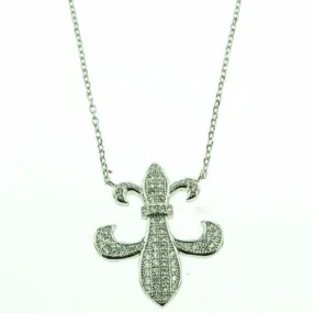 Hadria Fleur de Lis Silver Necklace For Women