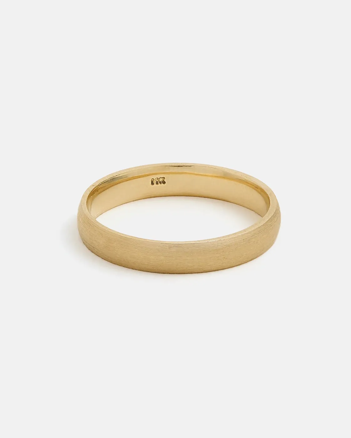 Half Round Band in 14k Matte Gold 3mm