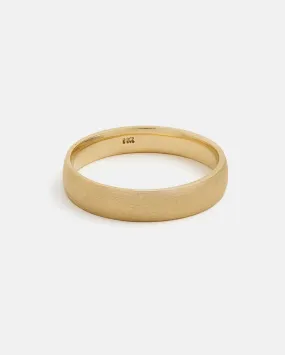 Half Round Band in 14k Matte Gold 5mm