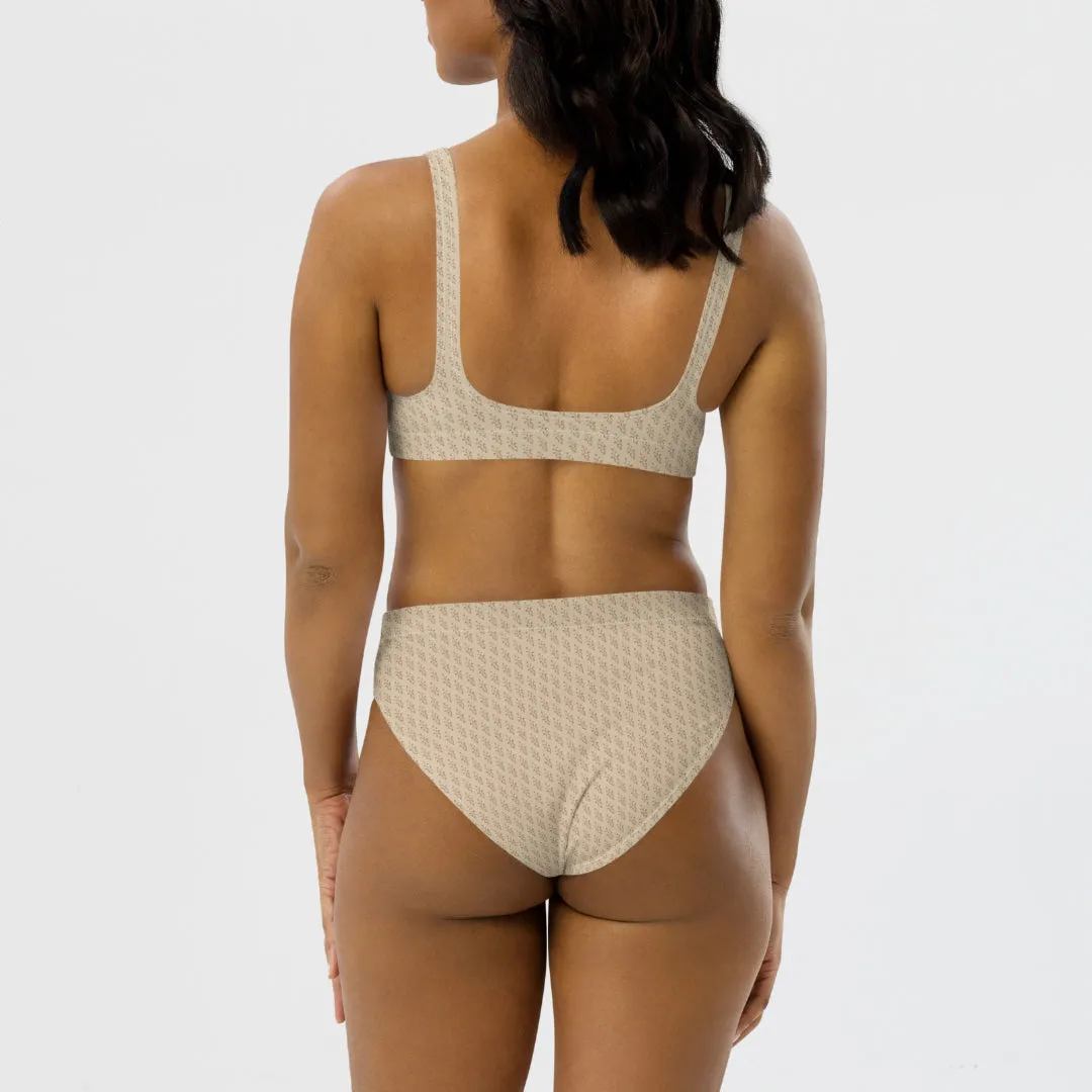 KOBOMO Fleur De Lis High Waist Bikini - Sand