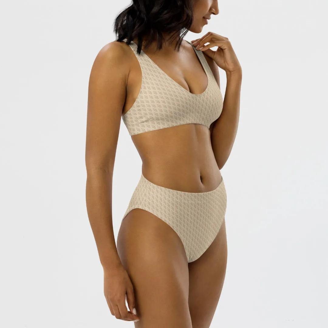 KOBOMO Fleur De Lis High Waist Bikini - Sand