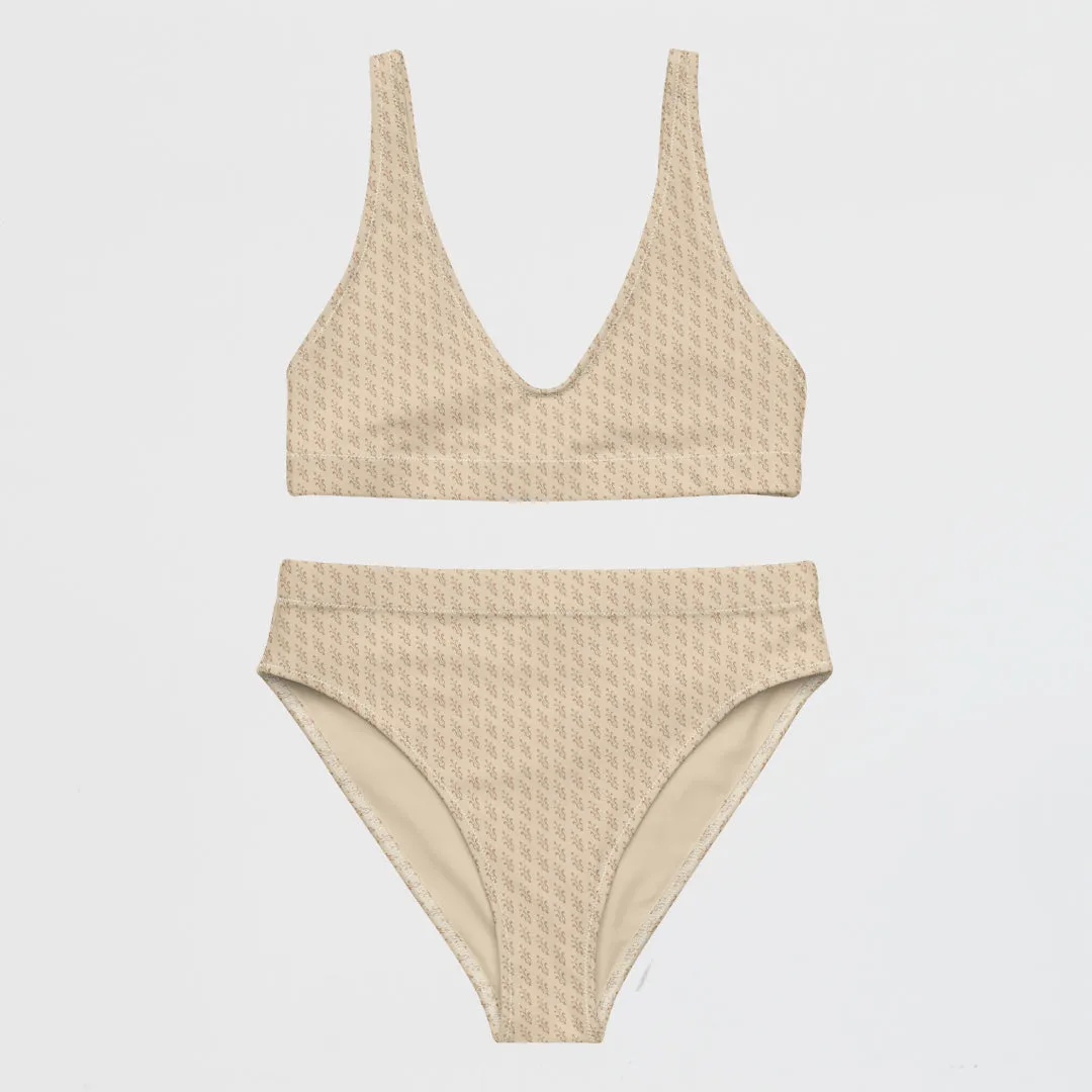 KOBOMO Fleur De Lis High Waist Bikini - Sand