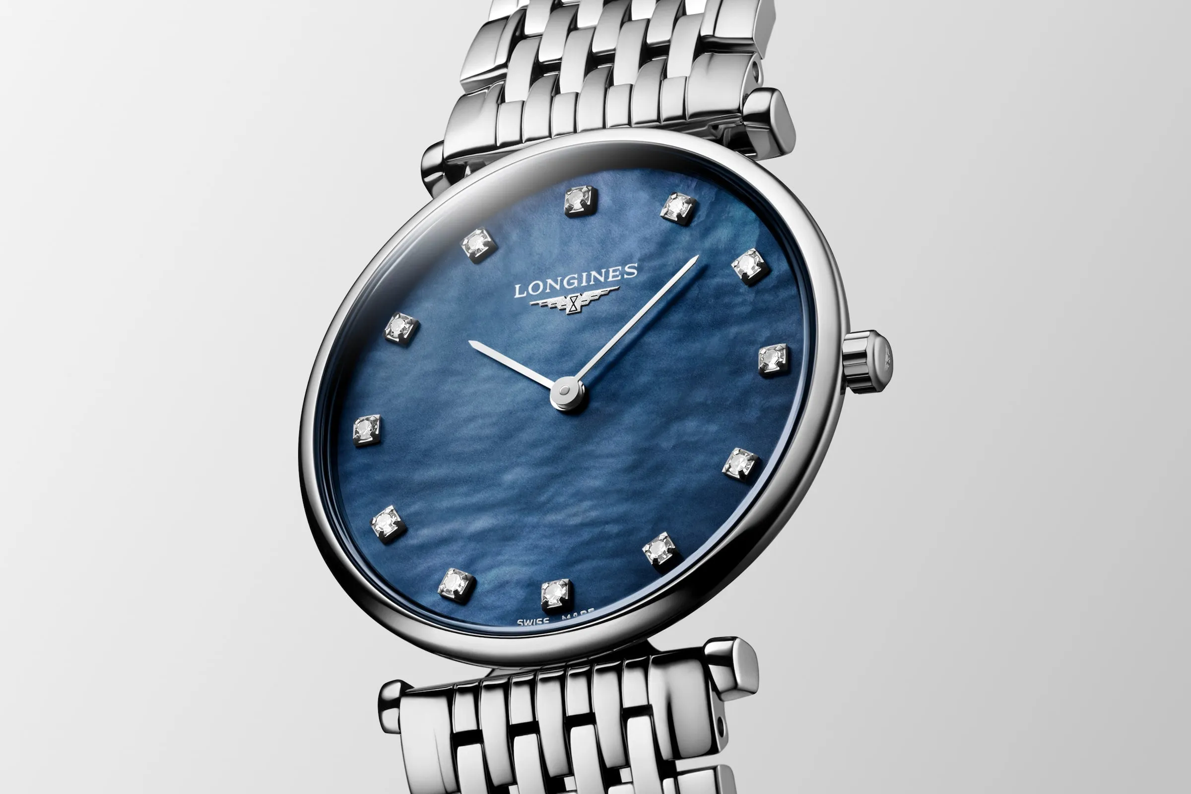 La Grande Classique de Longines 24mm Blue Mother Of Pearl Quartz Ladies Watch