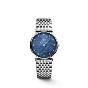 La Grande Classique de Longines 24mm Blue Mother Of Pearl Quartz Ladies Watch