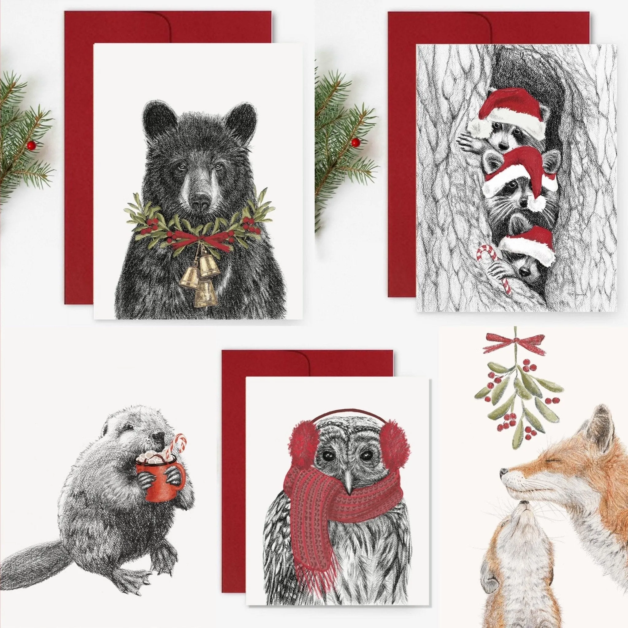 NEW - 5 Christmas Greeting Card Bundle 2024 - Special Christmas Card BUNDLE